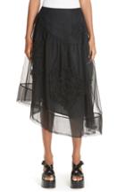 Women's Simone Rocha Ruched Flower Tulle Skirt Us / 8 Uk - Black