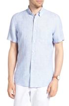 Men's 1901 Trim Fit Linen Sport Shirt - Blue