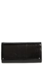 Women's Treasure & Bond Glazed Leather Continental Wallet - Black