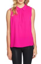 Women's Cece Collared Pleat Front Blouse - Pink