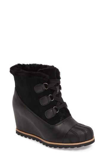 Women's Ugg Alasdair Waterproof Wedge Bootie .5 M - Black