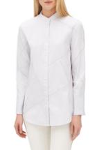 Women's Lafayette 148 New York Lenno Streamline Stripe Blouse - Blue