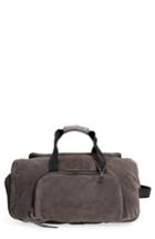 Men's John Varvatos Collection Brooklyn Suede Convertible Duffel Bag - Black