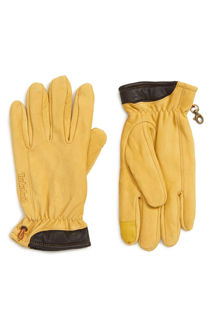 Men's Timberland Seabrook Beach Boot Nubuck Touchscreen Gloves - Brown