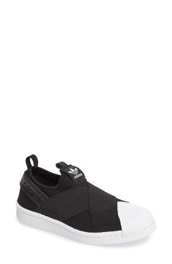 Women's Adidas Superstar Slip-on Sneaker .5 Women's / 6.5 Men's M - Black