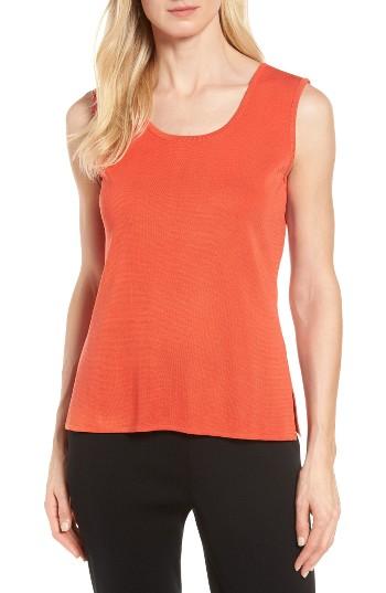 Women's Ming Wang Scoop Neck Tank - Red