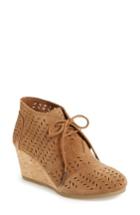 Women's Toms Perforated Chukka Wedge Boot M - Brown