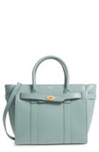 Mulberry Small Zipped Bayswater Calfskin Leather Satchel - Blue