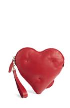 Anya Hindmarch Chubby Heart Leather Clutch - Red