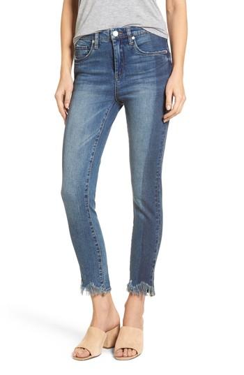 Women's Blanknyc Cry Baby Raw Hem High Waist Skinny Jeans - Blue