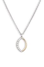 Women's Bony Levy Two-tone Diamond Oval Necklace (nordstrom Exclusive)