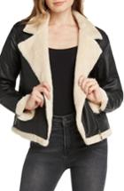 Women's Willow & Clay Faux Fur Lined Moto Jacket