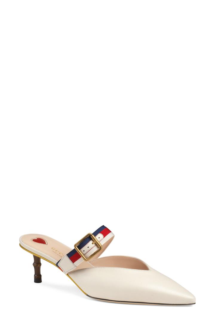 Women's Gucci Pointy Toe Mule Us / 38eu - White