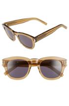 Women's Saint Laurent 'bold 2' 49mm Sunglasses - Opale Olive
