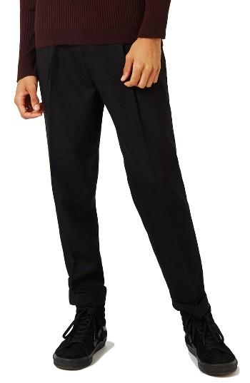 Men's Topman Pleated Tapered Fit Trousers