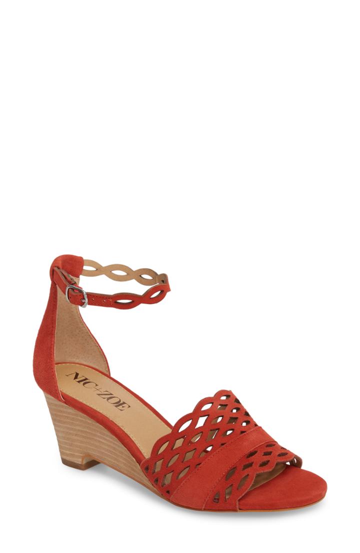 Women's Nic+zoe Flora Wedge Sandal .5 M - Red