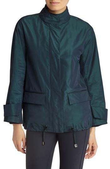 Women's Lafayette 148 New York Markus Empirical Tech Cloth Jacket - Blue/green