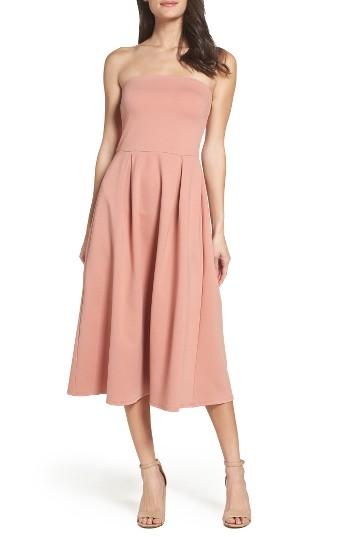 Women's Charles Henry Strapless Midi Dress