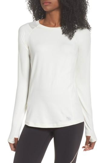 Women's New Balance In Transit Long Sleeve Tee - Ivory