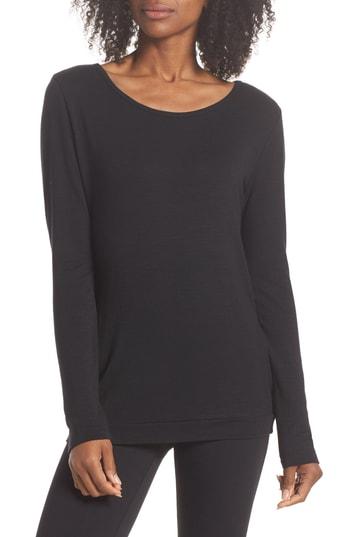 Women's Zella Be Still Open Back Top - Black
