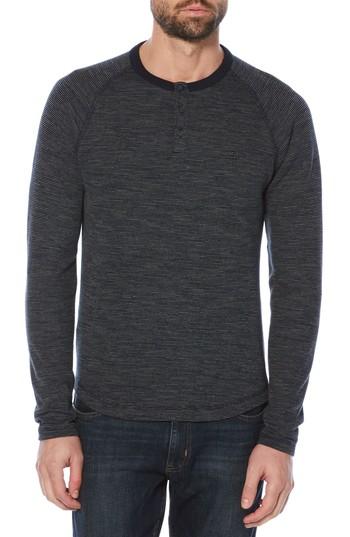 Men's Original Penguin French Bib Henley, Size - Blue