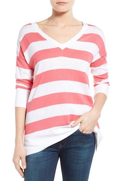 Women's Tommy Bahama 'pickford' Stripe V-neck Pullover