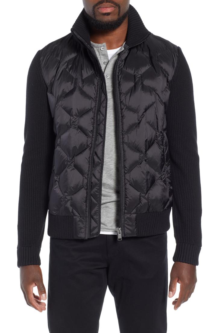 Men's Boss Danvey Regular Fit Quilted Down Jacket R - Black