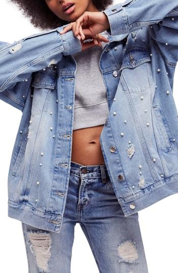Women's We The Free By Free People Sunday Funday Denim Trucker Jacket