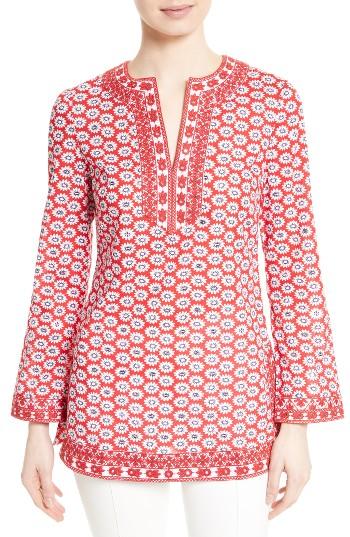 Women's Tory Burch Jayne Floral Print Cotton Tunic