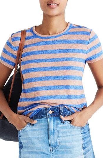 Women's Madewell Hi-fi Stripe Tee - Blue