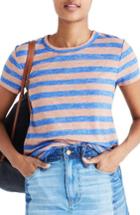 Women's Madewell Hi-fi Stripe Tee - Blue