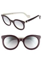 Women's Moncler 51mm Sunglasses - Bordeaux/ Other / Smoke Mirror