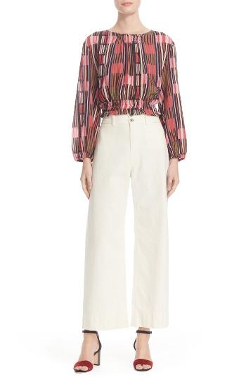 Women's Apiece Apart Palizada Print Balloon Sleeve Top