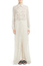 Women's Lanvin Stripe Silk Georgette Maxi Dress
