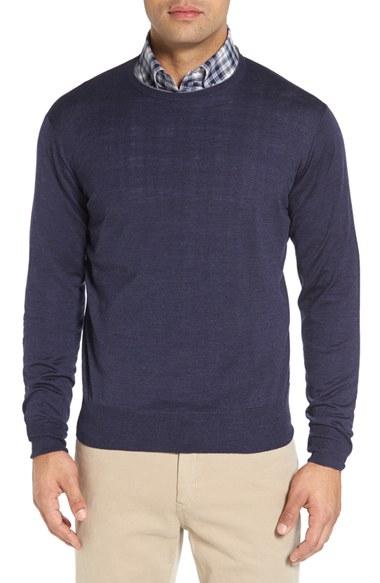 Men's Peter Millar Crewneck Merino Wool & Silk Sweater