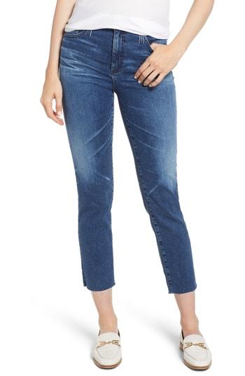 Women's Ag The Isabelle High Waist Ankle Straight Leg Jeans - Blue