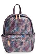 Mz Wallace 'small Metro' Quilted Oxford Nylon Backpack - Blue
