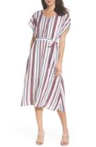 Women's Charles Henry Belted Button Down Midi Dress - Ivory