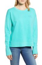 Women's Vineyard Vines Garment Dyed Vintage Whale Long Sleeve Cotton Tee - Blue