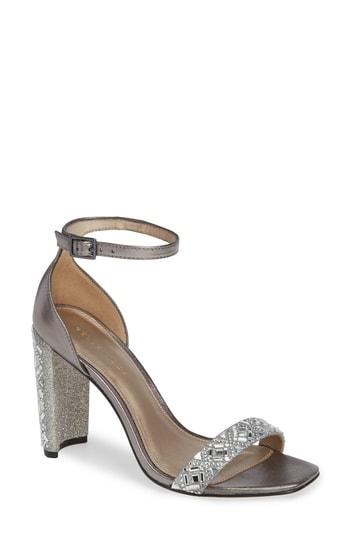 Women's Pelle Moda Gabi Ankle Strap Sandal M - Grey
