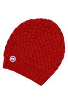 Women's Canada Goose Slouchy Basketweave Beanie - Red