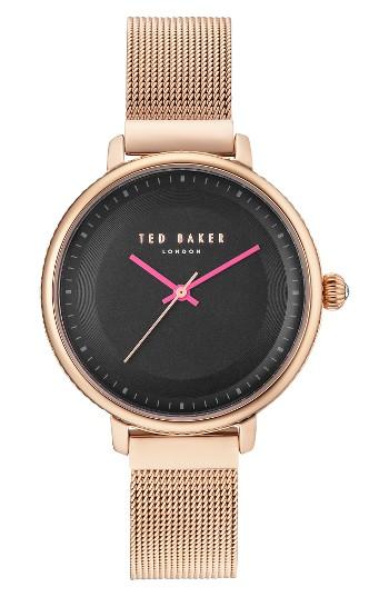 Women's Ted Baker London Isla Round Mesh Strap Watch, 36mm