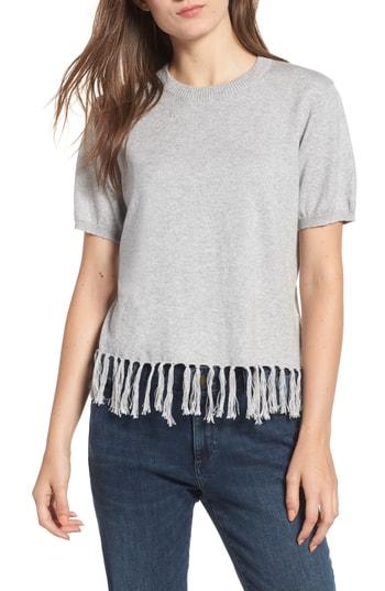 Women's Dl1961 Tompkins Square Tassel Hem Top - Grey