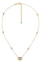 Women's Gucci Running G Semiprecius Stone Pendant Necklace