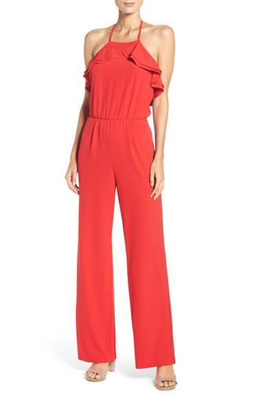 Women's Eci Ruffle Halter Jumpsuit