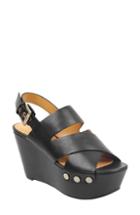 Women's Marc Fisher Ltd Bianka Platform Wedge Sandal .5 M - Black