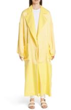 Women's J.w.anderson Soft Silk Wrap Coat Us / 8 Uk - Yellow