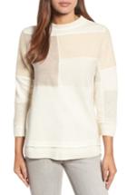 Women's Eileen Fisher Colorblock Cashmere Sweater - Ivory