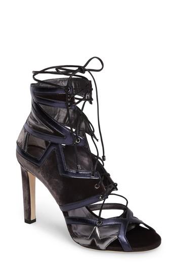 Women's Jimmy Choo Denney Lace-up Sandal Us / 37eu - Grey