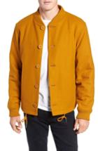 Men's Bonobos Slim Fit Wool Blend Bomber Jacket - Orange